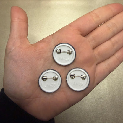 Rückseite von Buttons