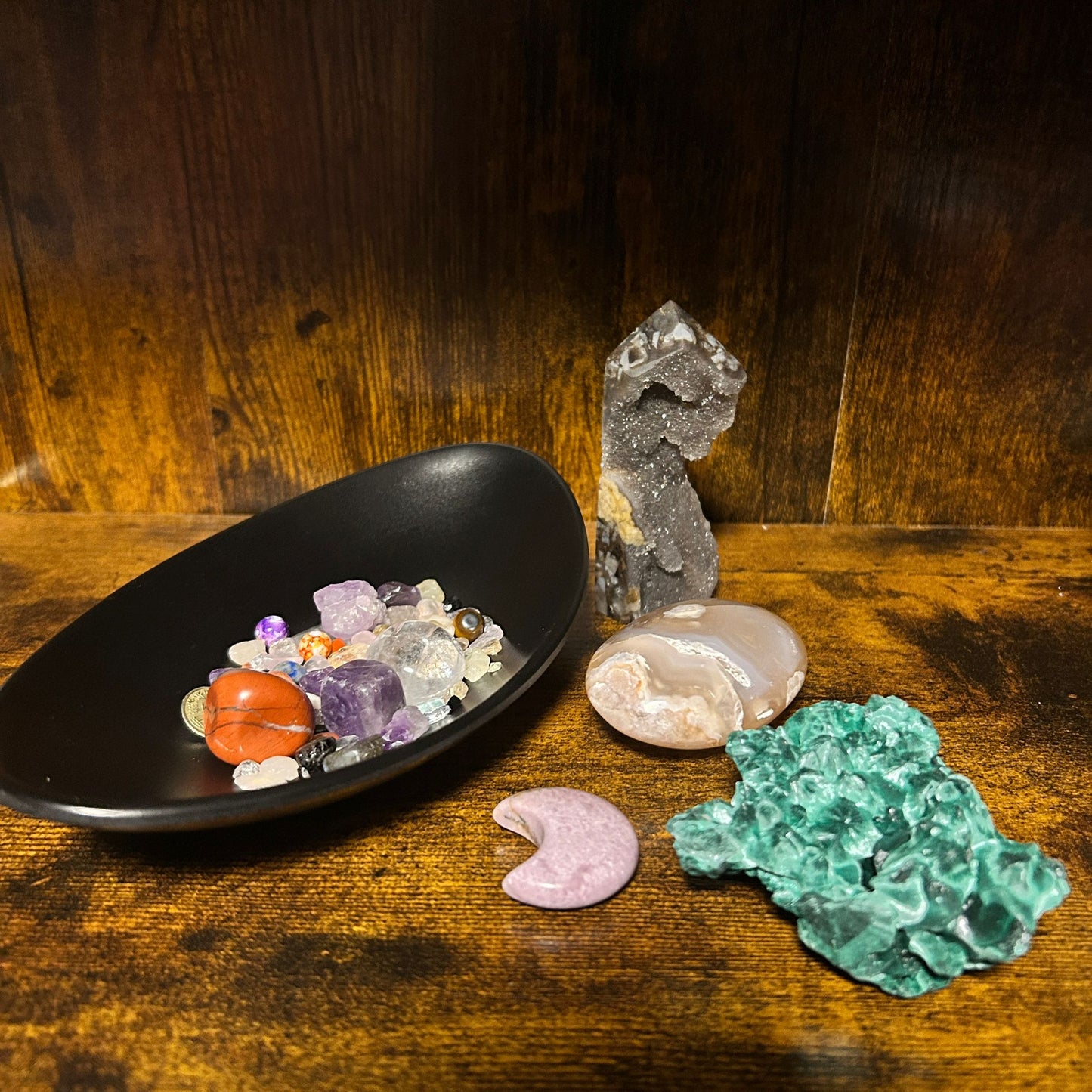 Edelstein Bingo – Handgehäkelter Beutel mit Edelsteinen | Edelsteinliebhaber | Überraschung | Geschenke | Edelsteine