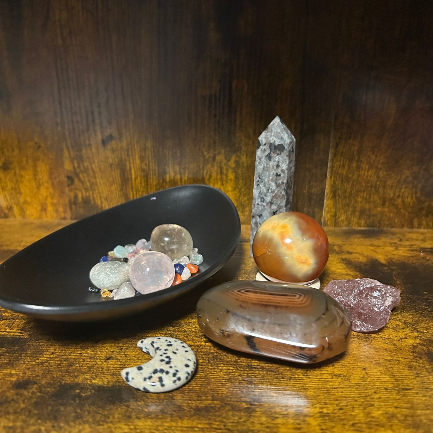 Edelstein Bingo – Handgehäkelter Beutel mit Edelsteinen | Edelsteinliebhaber | Überraschung | Geschenke | Edelsteine